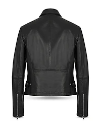 Caban Leather Moto Jacket