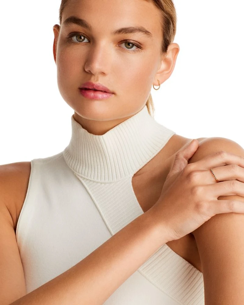 Beaded Hoop Earrings in 14K Yellow Gold - Exclusive