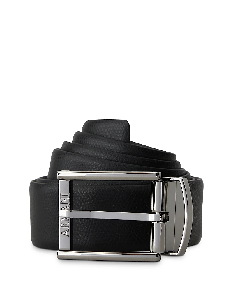 Emporio Armani Reversible Leather Buckle Belt
