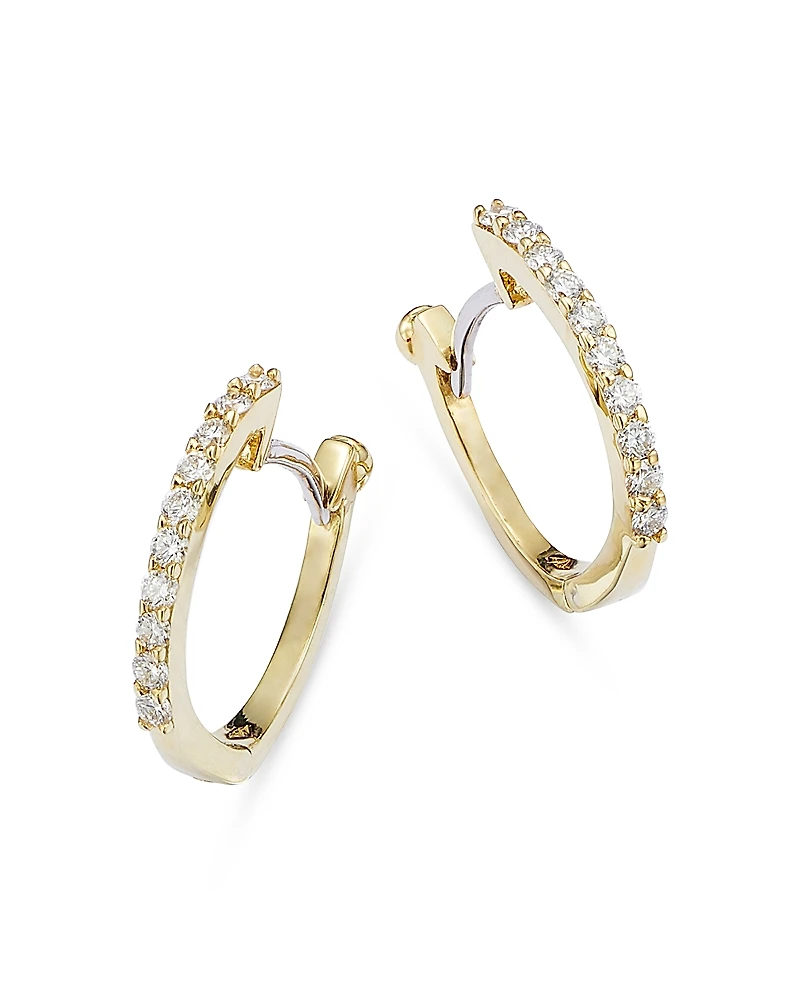 Roberto Coin 18K Yellow Gold Baby Diamond Huggie Hoop Earrings
