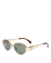 Celine Triomphe Metal Round Sunglasses, 54mm