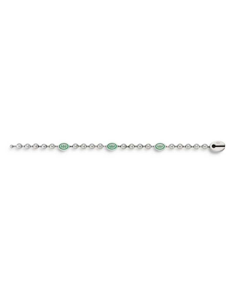 Sterling Silver Interlocked G Bead Bracelet
