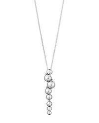 Georg Jensen Sterling Silver Moonlight Grapes Linear Cluster Pendant Necklace, 17.72