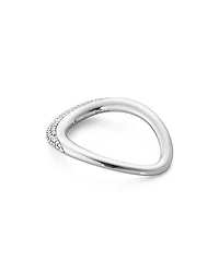 Sterling Silver Offspring Diamond Pavé Wavy Ring