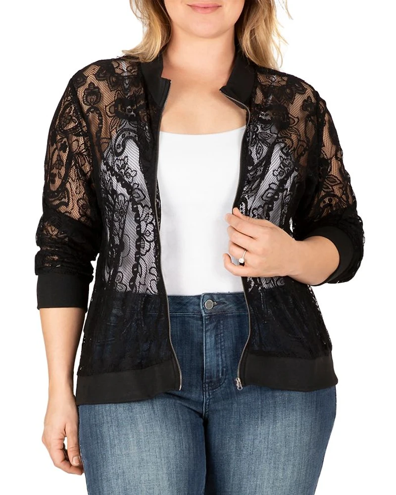 Aria Lace Bomber Jacket