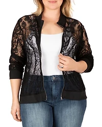 Aria Lace Bomber Jacket