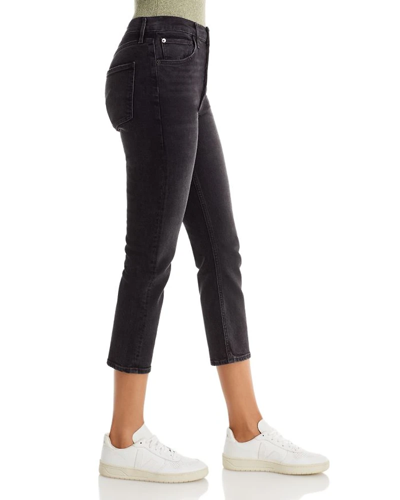 Riley High Rise Cropped Straight Jeans Panoramic