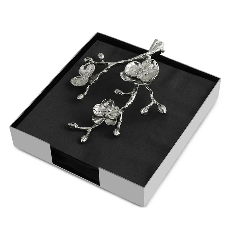 White Orchid Dinner Napkin Holder