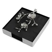 White Orchid Dinner Napkin Holder