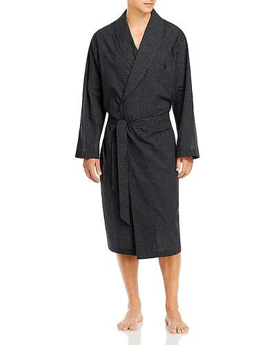 Polo Ralph Lauren Cotton Check Shawl Collar Robe