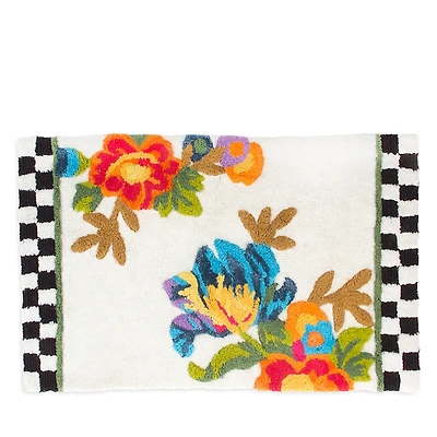 Mackenzie-Childs Flower Market Standard Bath Rug, 21 x 34