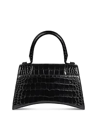 Hourglass Handbag Crocodile Embossed