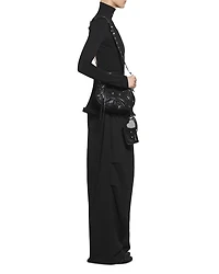Le Cagole Xs Shoulder Bag Metallized with Leopard Print