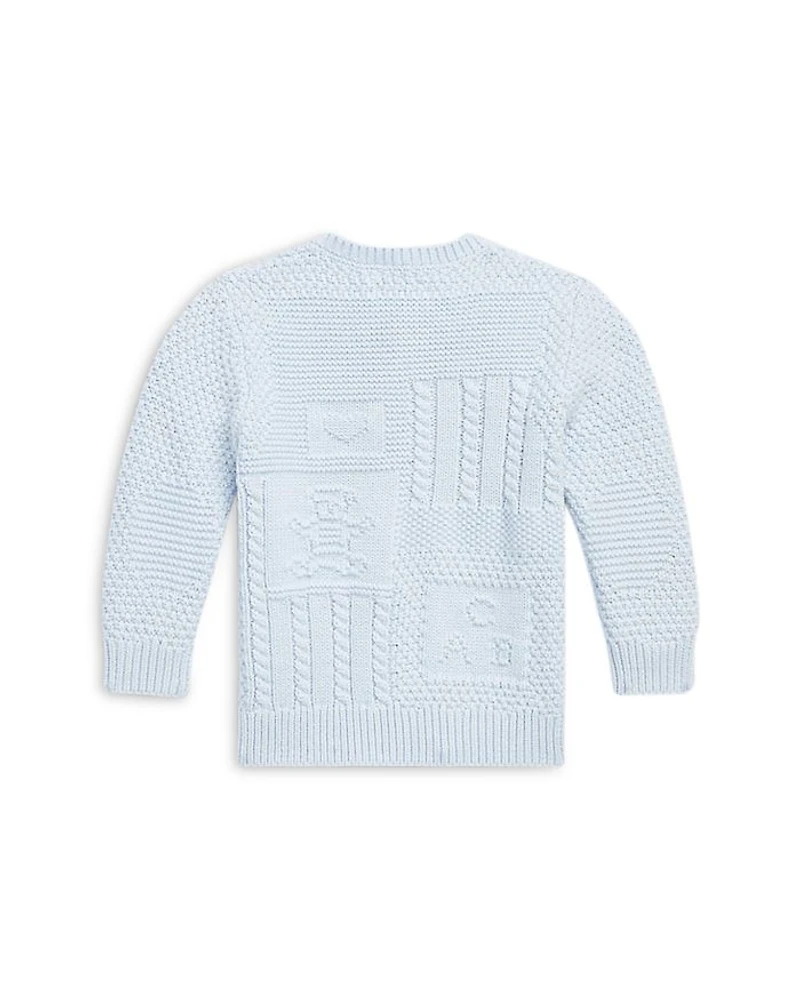 Boys' Contrast Knit Organic Cotton Cardigan - Baby