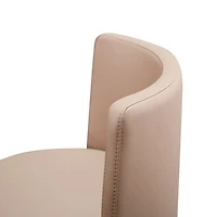 Loosha Cafe Au Lait Performance Faux Leather Adjustable Stool