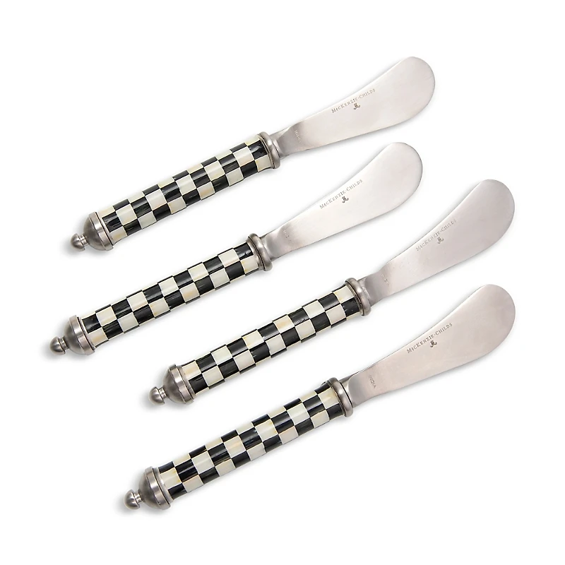 Mackenzie-Childs Courtly Check Supper Club Spreaders, Set of 4