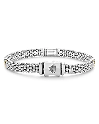 Sterling Silver & 18K Gold Signature Caviar Sapphire Station Bracelet