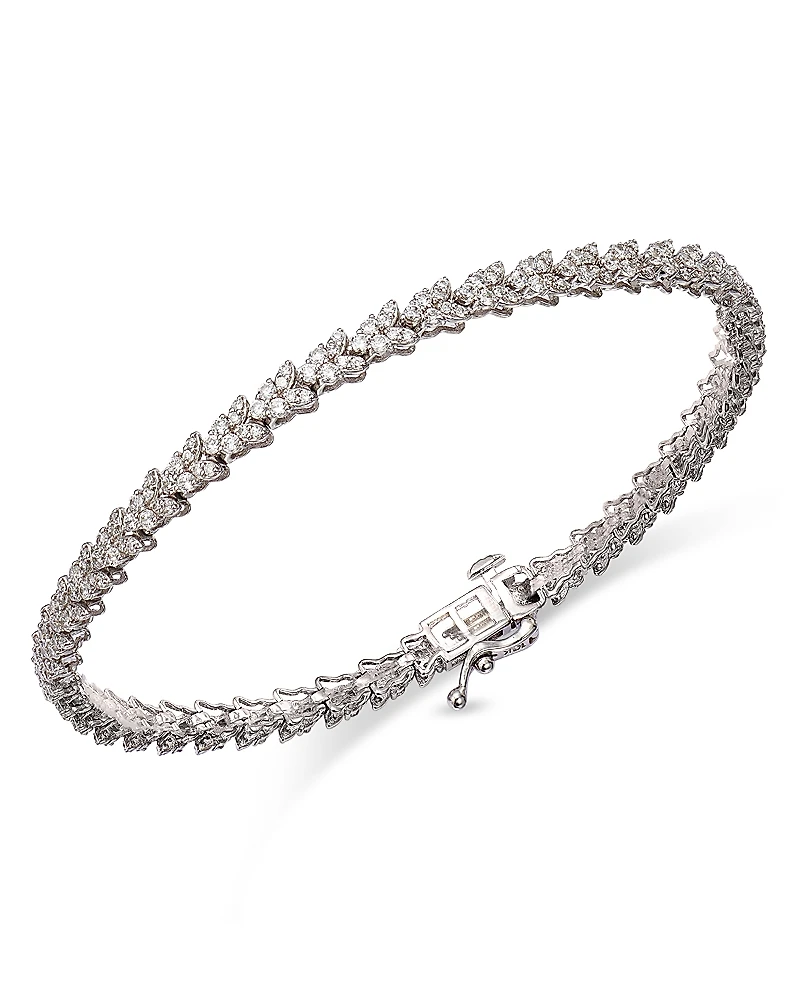 Bloomingdale's Fine Collection Diamond Butterfly Cluster Tennis Bracelet