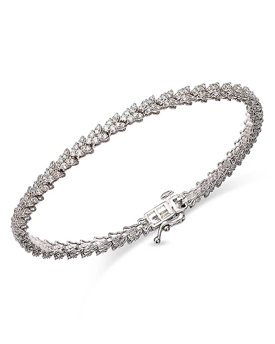Bloomingdale's Fine Collection Diamond Butterfly Cluster Tennis Bracelet