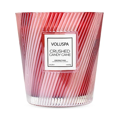 Voluspa Crushed Candy Cane 3-Wick Hearth Candle, 38 oz.