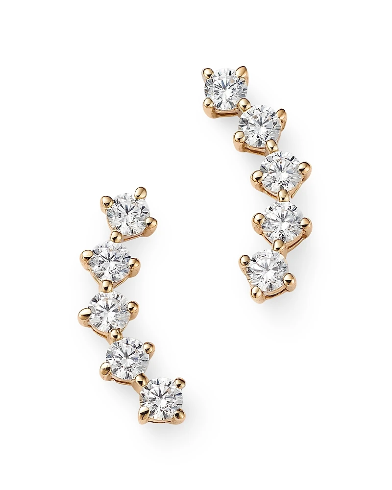 Bloomingdale's Fine Collection Diamond Ear Climbers