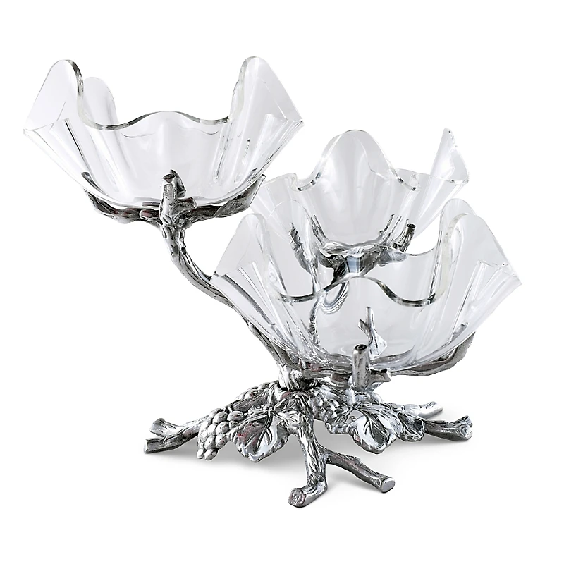 Vagabond House 3 Tier Grape Stand with Acrylic Bowls