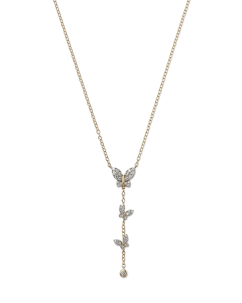 Bloomingdale's Fine Collection Diamond Butterfly Lariat Necklace