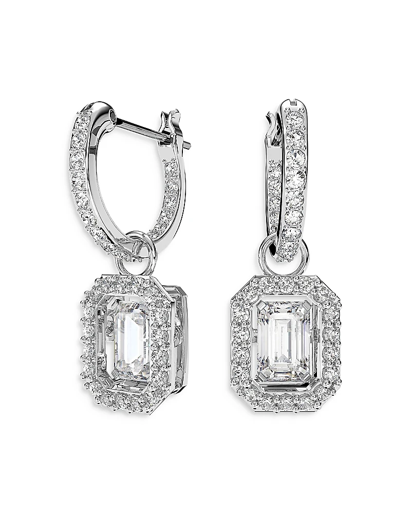 Swarovski Una Huggie Hoop Drop Earrings