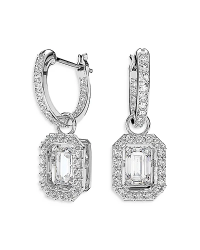 Swarovski Una Huggie Hoop Drop Earrings