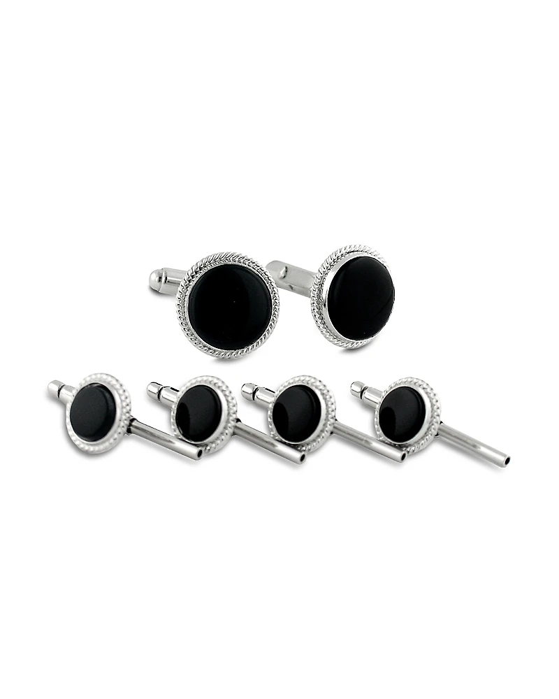 David Donahue Onyx Stud & Cufflink Set