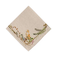 Forest Walk Café Au Lait Napkin with Animals