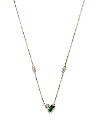 Bloomingdale's Fine Collection Emerald and Diamond Accent Necklace