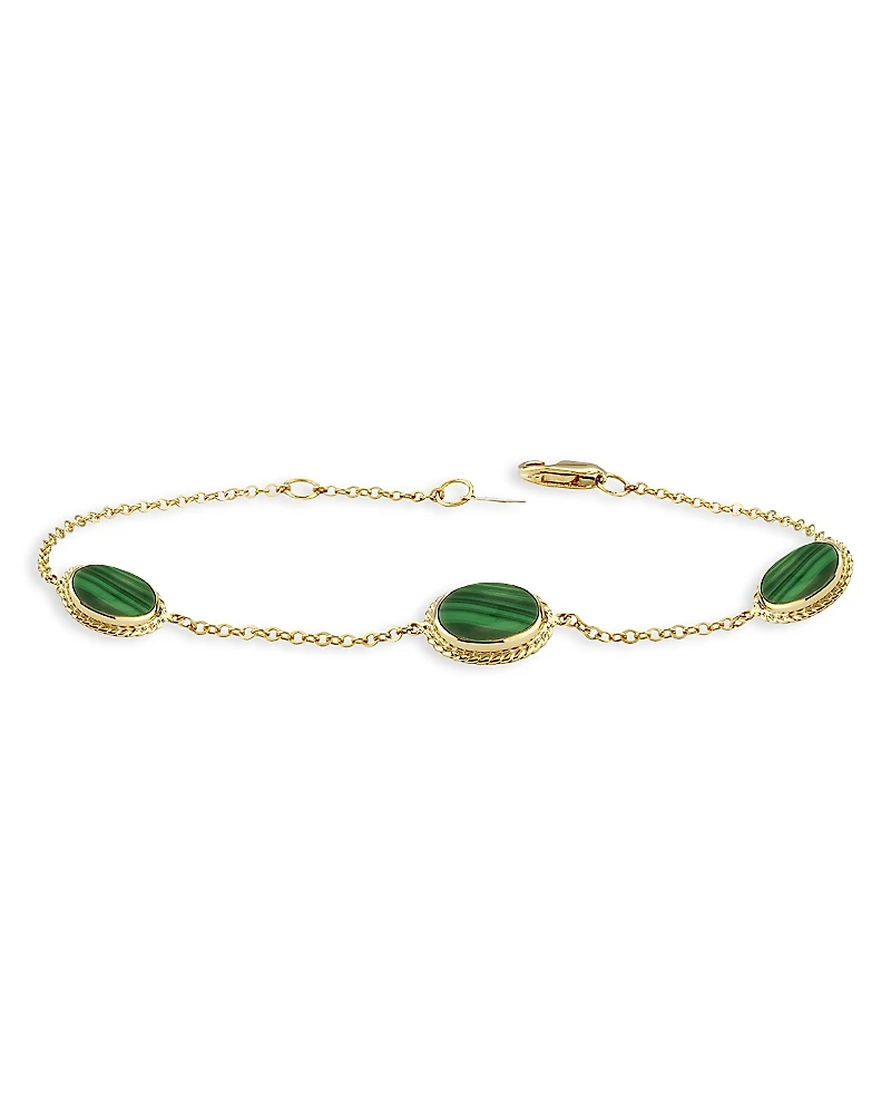 Bloomingdale's Fine Collection Malachite Station Bracelet
