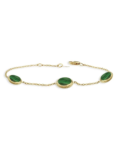 Bloomingdale's Fine Collection Malachite Station Bracelet