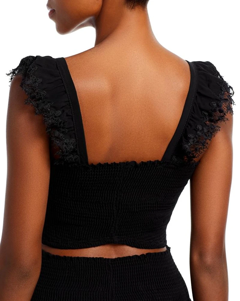 Mariel Smocked Top Swim Cover-Up