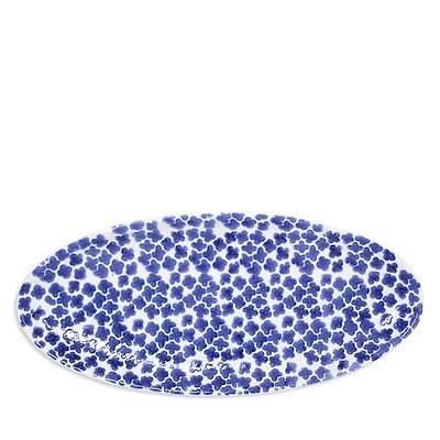 Vietri Santorini Flower Narrow Oval Platter