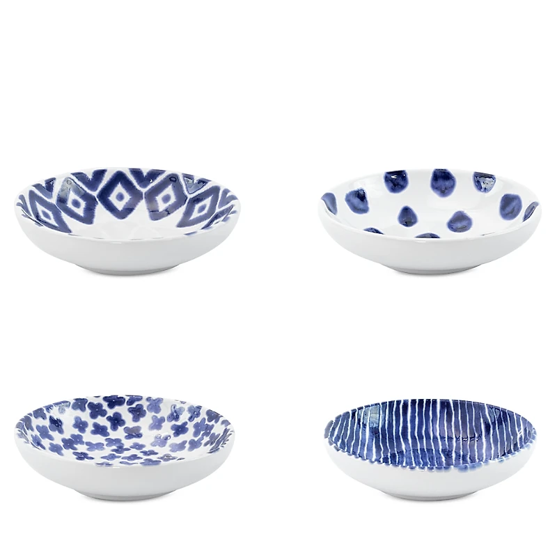 Vietri Santorini Assorted Condiment Bowls, Set of 4