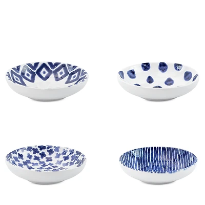 Vietri Santorini Assorted Condiment Bowls, Set of 4