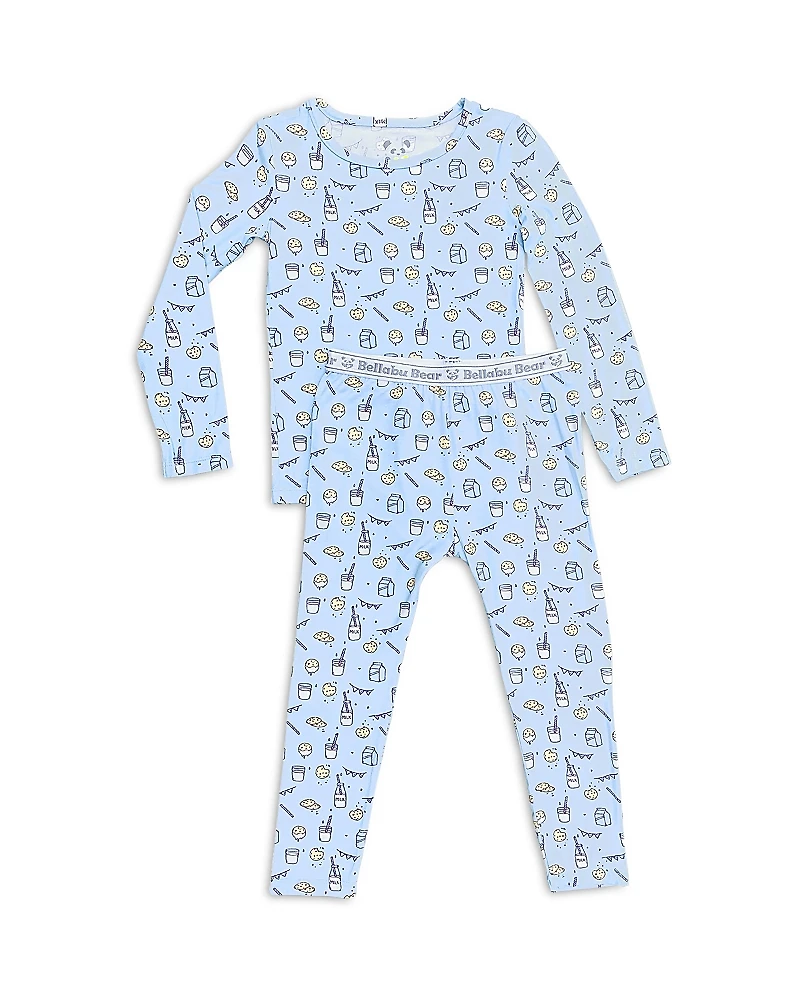 Bellabu Bear Unisex Milk & Cookies Pajama Set - Baby
