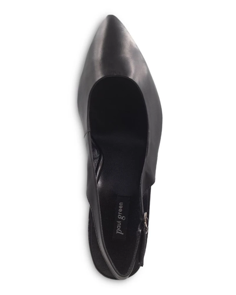 Women's Rio Pointed Toe Kitten Heel Slingback Pumps