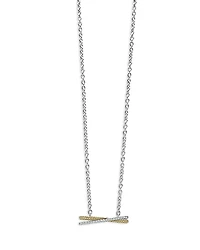 Lagos 18K Gold & Sterling Silver Caviar Lux Diamond Pendant Necklace, 16-18