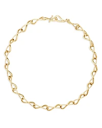 Georg Jensen 18K Yellow Gold Infinity Diamond Accented Link Collar Necklace, 17.91