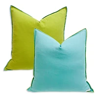 Laura Park Designs Blue/Green Two-Toned Decorative Pillow, 22 x 22