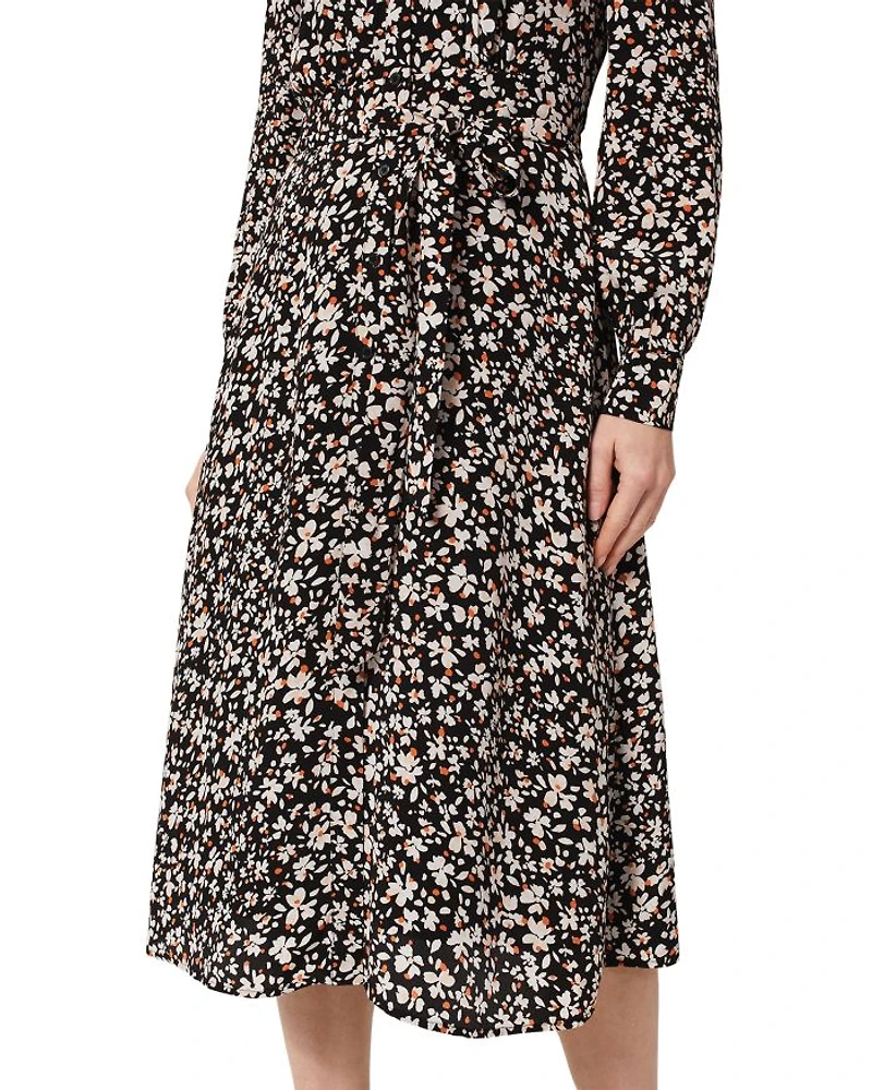 Morgen Belted Floral Print Shirt Dress