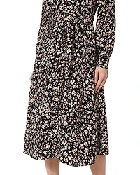 Morgen Belted Floral Print Shirt Dress