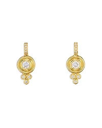 18K Yellow Gold Classic Diamond Drop Earrings