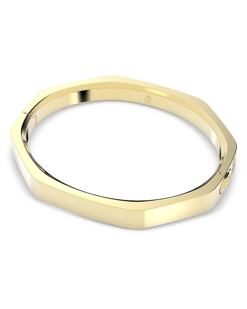 Dextera Pavé Octagon Bangle Bracelet Gold Tone