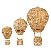 Provence Rattan Whitewash Large Hot Air Balloon Basket