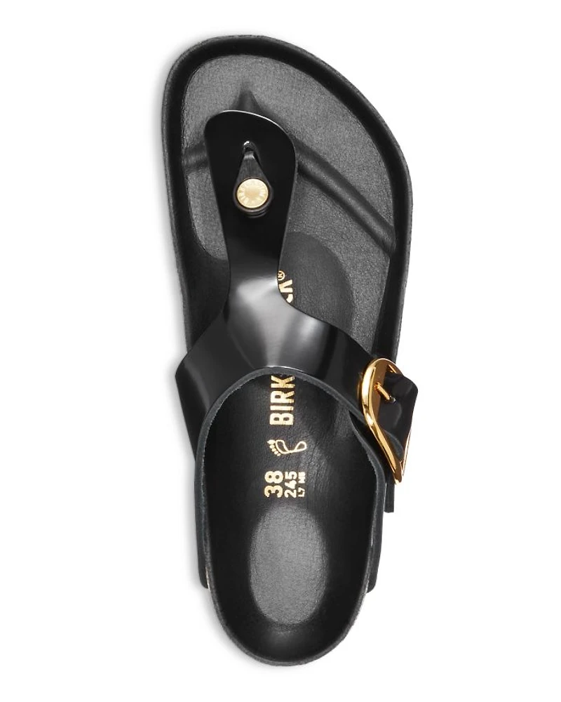 Women's Gizeh High Shine Big Buckle Thong Sandals