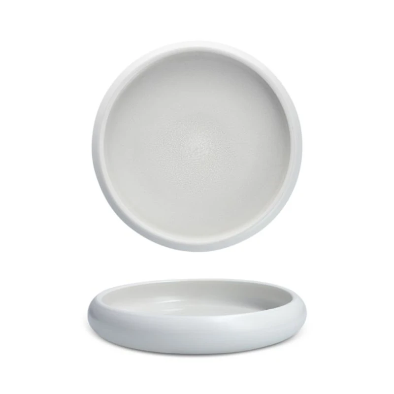 Cloud Terre® 8.5" Shallow Pasta Bowl, White, Set of 4